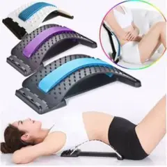 GENERICO - Estirador de Espalda Soporte Lumbar y Masajeador