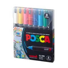 POSCA - Pack PC-1MR 8C Básico Nueva Presentación X8