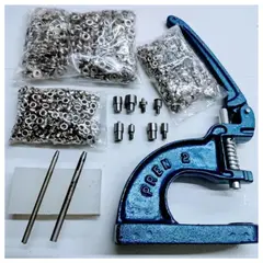 GENERICO - Maquina Remachadora Kit Completo P Broches Ojales Y Remache