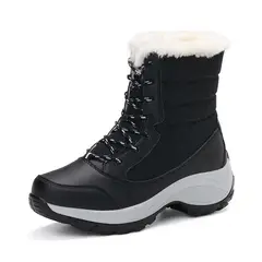VATYERTY - Botas de nieve de invierno impermeable para mujeres - negro