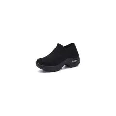 VATYERTY - Zapatillas de moda casual de gran tamaño para mujer - negro
