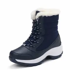 VATYERTY - Importados botas de nieve de invierno impermeable para mujeres- azul