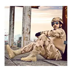 VATYERTY - Zapatos botas militares para exteriores de gran tamaño para hombre 1