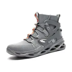 VATYERTY - Zapatos de seguridad con puntera de acero antipinchazos 799 gris