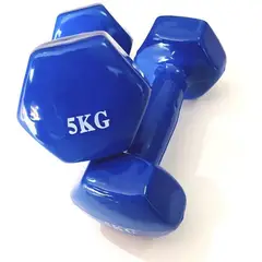 XFIT - Pesas mancuernas de vinil 5 kg - plastificadas