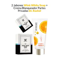 WINK WHITE - 2 Jabones Soap + Crema Blanqueador Partes Privadas