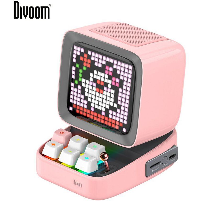 Divoom ditoo-plus retro pixel art portátil bluetooth altavoz