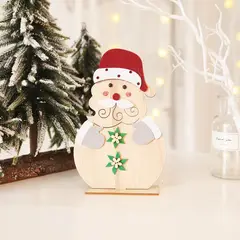 VATYERTY - Adornos navideños de madera anciano muñeco de nieve 1