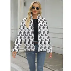 GENERICO - Chaqueta de mujer abrigos cremallera invierno engrosada cálida-blanco