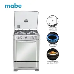 MABE - Cocina a Gas de 4 Hornillas CMP6030FX0