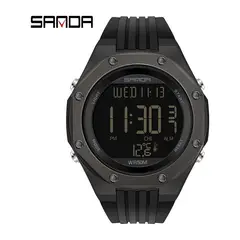 VATYERTY - Sanda 6028 reloj de temperatura medible e impermeable negro