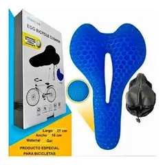GENERICO - ASIENTO COJIN GEL PARA TODO TIPO DE BICILETA CON FUNDA