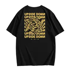 YANSUS - Polo Hombre Negro Estampado Letra