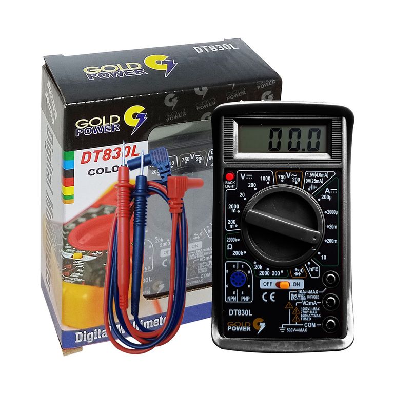 Multímetro Digital DT-830LBK GOLD POWER