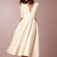 VATYERTY - Vestido Beige - Oficina Mujer