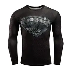 VATYERTY - Superman sport shirt hombres 3d imprimir camisetas de running - negro
