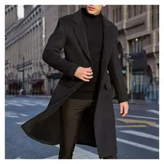 VATYERTY - Abrigo cortavientos lisa de otoño e invierno chaqueta para hombre