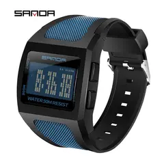 VATYERTY - Sanda 222 reloj digital cuadrado impermeable deportivo hombre azul