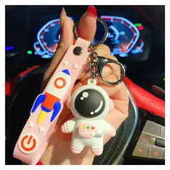 VATYERTY - Cartoon astronaut llavero goma suave pequeño colgante #1