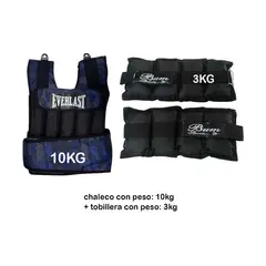 HOLGU - Chaleco de peso 10kg tobillera 3kg