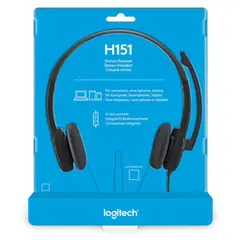 LOGITECH - AUDIFONO CMICROF H151 STEREO BLACK 981-000587