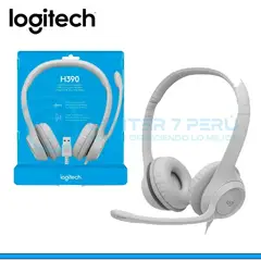 LOGITECH - AUDIFONO CMICROF H390 USB NOISE CANCELLING WHITE