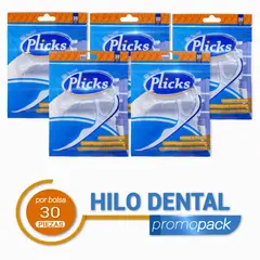 PLICKS - - Hilo dental Pack x 5 Bolsas (150 unid.)