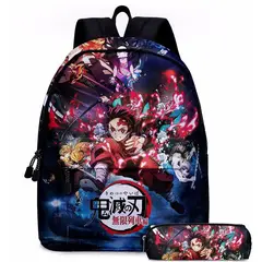 BLWOENS - Mochila de anime para estudiantes-kimetsu no yaiba kamado tanjirou