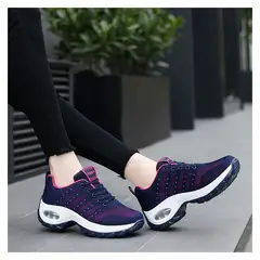 BLWOENS - Zapatillas Mujer Azul Con Detalles Fucsia_.
