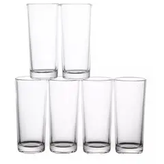 INSPIRA - Juego de 6 vasos altos de vidrio 340 ml