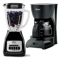 OSTER - Cafetera goteo 4tzas licuadora clasic negro