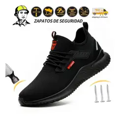 BLWOENS - Zapatos De Seguridad Negros Antipinchazos
