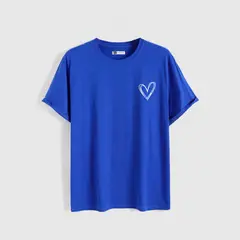 YANSUS - Polo Hombre Azul Corazon