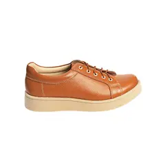 ESTODAS - Zapatilla de Cuero para Mujer Sneaker 2C Natural Minifloater
