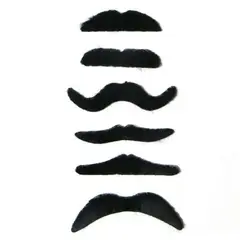 GENERICO - Set x 6 bigotes falsos autoadhesivos Halloween