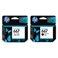 HP - Cartuchos 667 Negro/Tricolor Originales