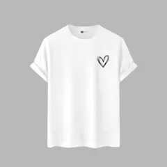 YANSUS - Polo Hombre Blanco Corazon