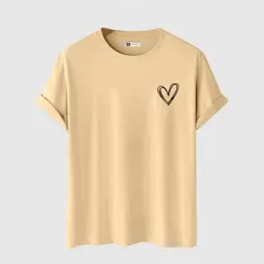 YANSUS - Polo Hombre Beige Corazon