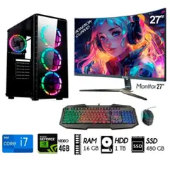 INTEL - Computadora PC CORE I7 Ram16GB, DISCO HDD 1TB+ SSD 480GB VIDEO GT 750 4GB M27"