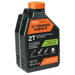 TRUPER - Aceite 2 tiempos para motores, 400 ml