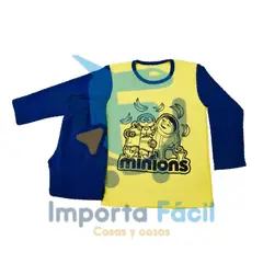 GENERICO - PIJAMA MICROPOLAR DE NIÑO MODELO LOS MINIONS