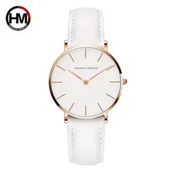 HANNAH MARTIN - Reloj Acero Oro Rosa y Cuero Blanco HAN-M-13