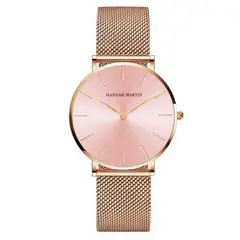 HANNAH MARTIN - Reloj Acero Oro Rosa y Rosado HAN-M-6