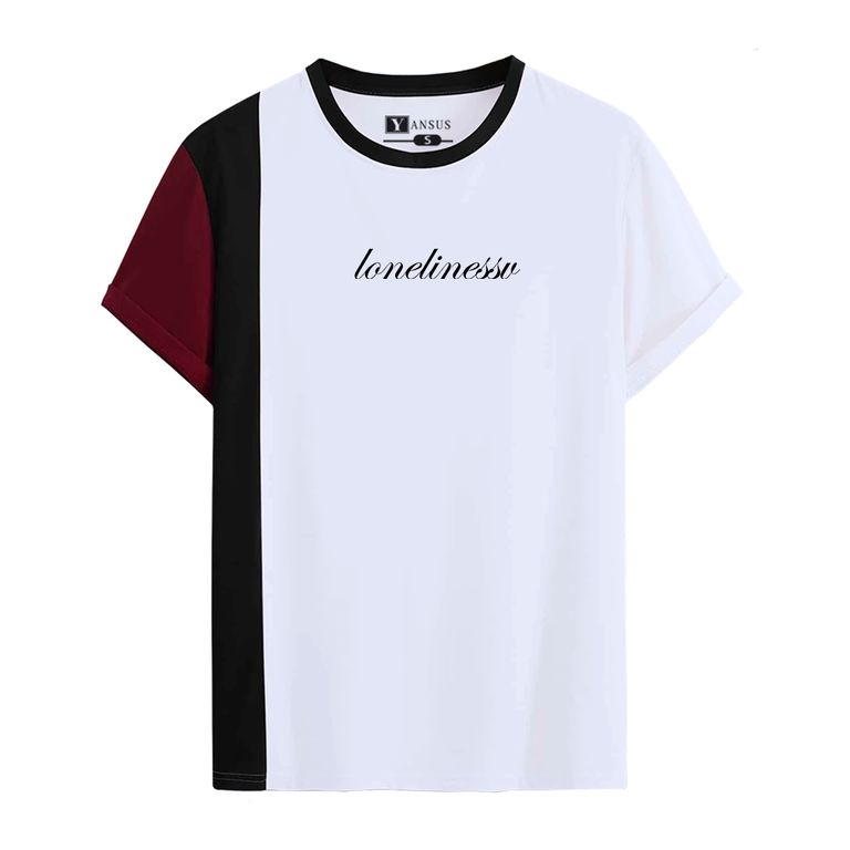 Polo Hombre Tricolor Blanco Negro Rojo