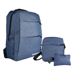 KAEROSHY - Mochila D'Albert 15.6’ + Morral + Cartuchera color Azul