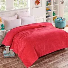 CASATEX - Manta Peluchón 2 plazas - ROJO IMPERIAL