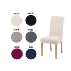 GENERICO - Funda Cubre Silla Elastizada Lavable de Calidad PERLADO