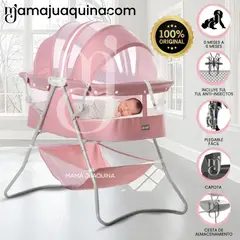 EBABY - Cuna Portátil Plegable «DOLLY» Pink