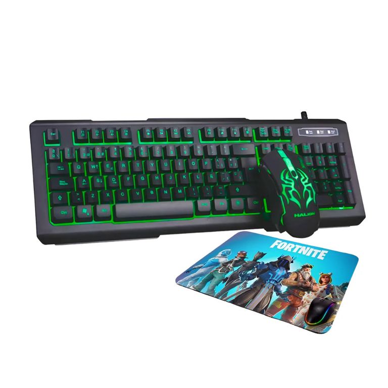 Kit gamer 3 en 1 mirage : teclado semimecánico + mouse + pad