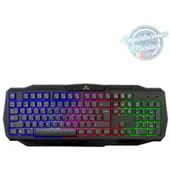 ENKORE - Teclado gamer multimedia silicon con luz led